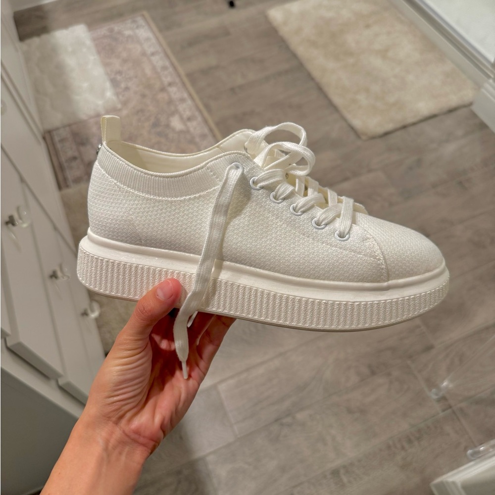 Women's White Platform Sneakers